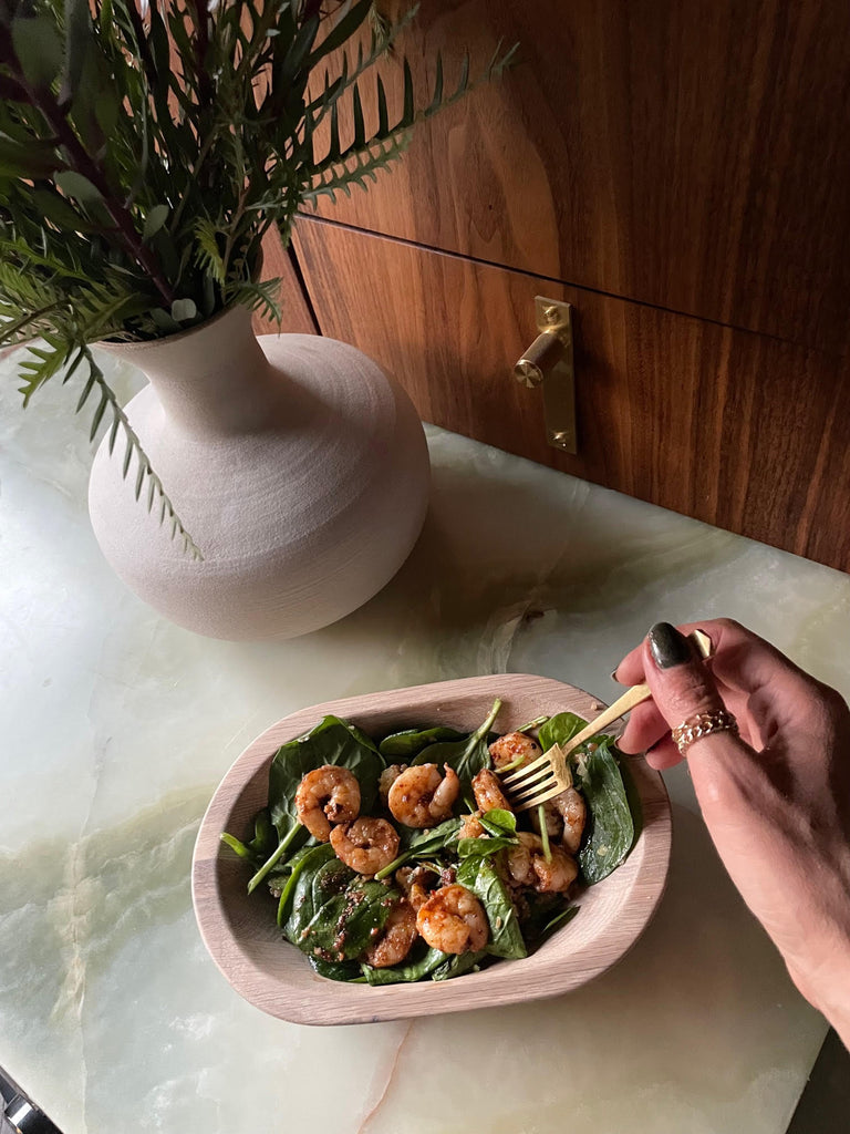 Harissa-Spiced Shrimp with Herbed Bulgur Salad