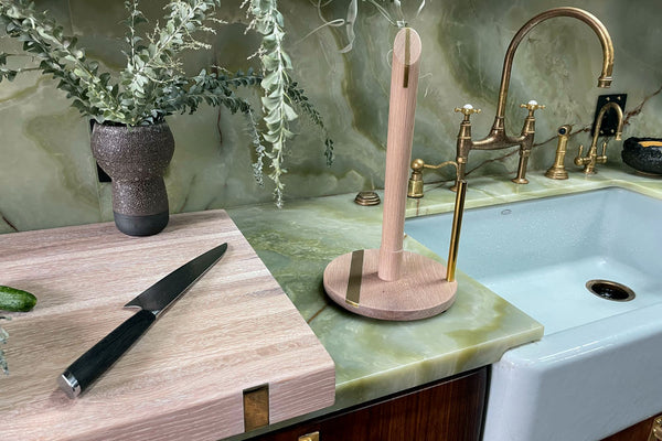 Paper Towel Holder Angled - The Wooden Palate